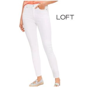 LOFT EUC White Modern Skinny Crop Jeans Size 18